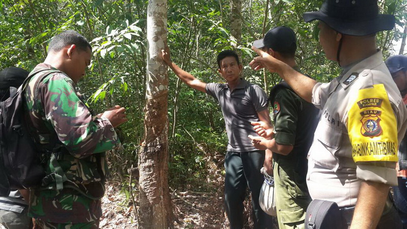 Kapolsek Vera Tarurensa Ajak 2 Desa Binaannya, Cegah Karhutla